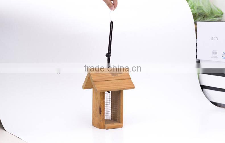 WOODEN NET BIRD HOUSE 14.2X11.8X19.5CM