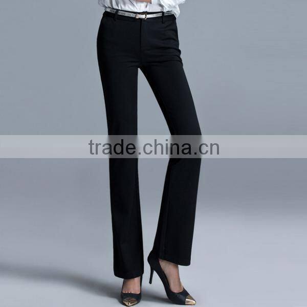 Custom made OL new fashion bellbottoms dress pant with high quality for lady
