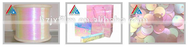 Textiles Metallic Yarn PET Rainbow Mylar Film