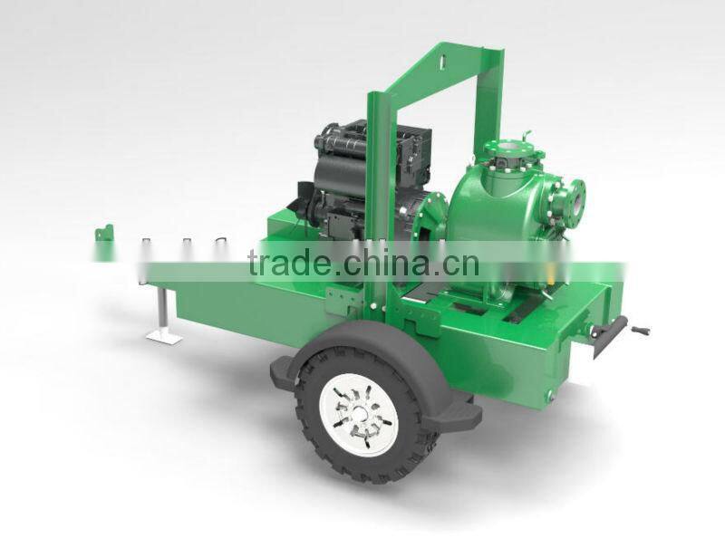 trailer mounted electric self priming trash pump