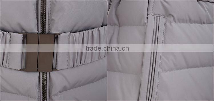 european style lady fashion real fur winter down jacket manufacture LK15031