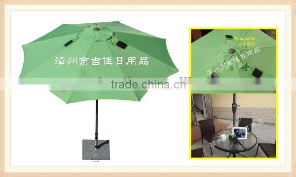Use for phone,pad,tablet pc charging USB solar charger umbrella