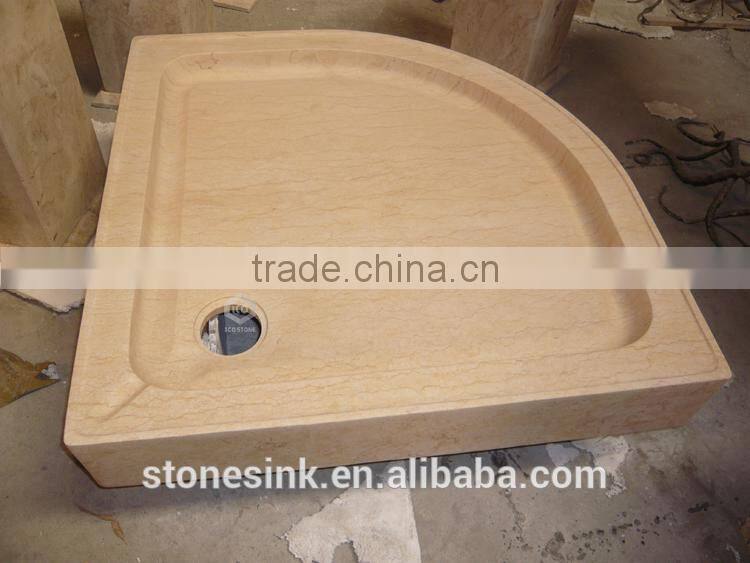 Sunny yellow marble shower base from China