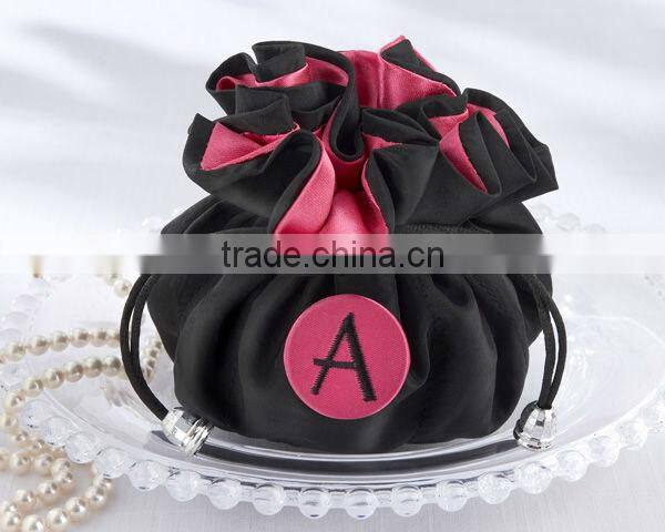 Latest Gold Drawstring Satin Cosmetic Bag Wholesale