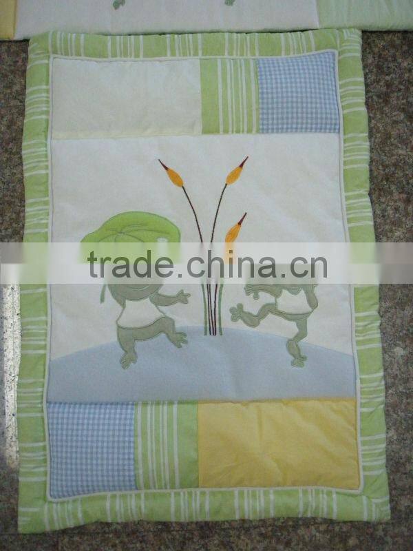 green baby bedding set 100%cotton