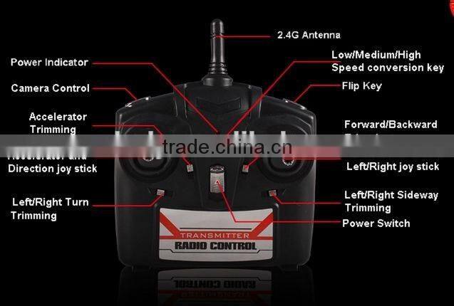 3D Rolling function , 2.4GHz 4 Channels drone with gyro and 0.3MP camera