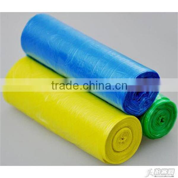 LDPE big size flat top garbage bag with plastic drawstring