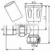 brass manual angle valve with plastic handle