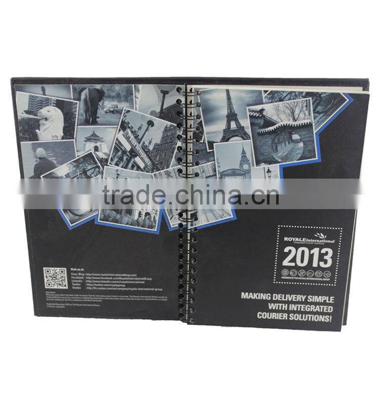 Offset printing 2016 New design spiral binding paper custom table calendar wholesale