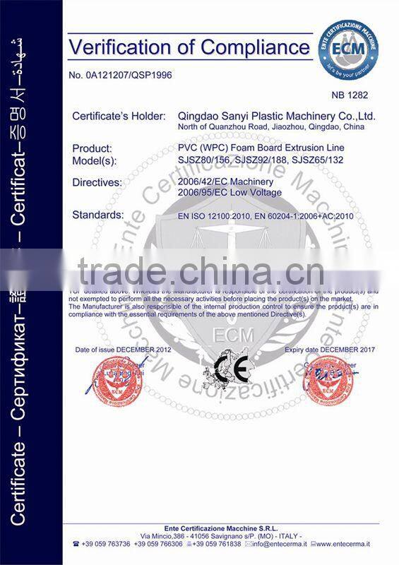 SGS Certified PVC Bathroom Vanity and Cloakroom Cabinet Board Production Line