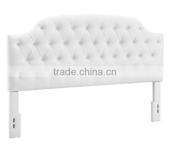 Tufted Faux Leather Headboard King Size Bed, Classical Style King Size Bed (MB8017)