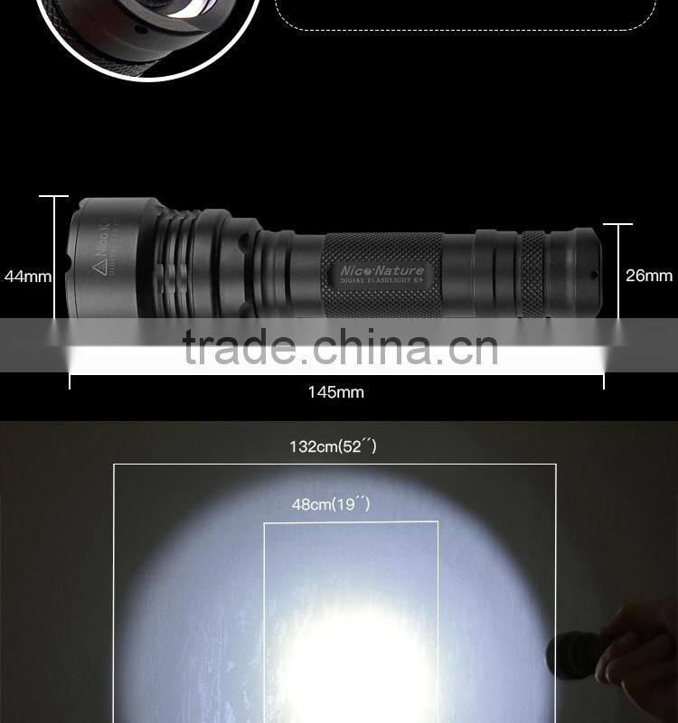 Nico Nature long-life lighting XML U2 800lm IPX8 Flashlights torch light manufacturers