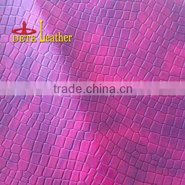 stone emboss artificial leather for shoes leather