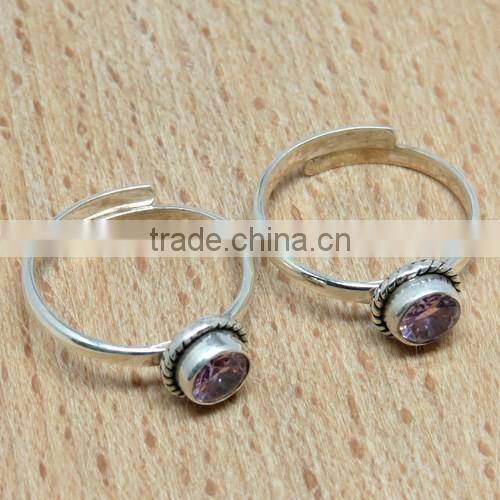 Outstanding !! Green CZ 925 Sterling Silver Toe Ring, Indian Fashion Silver Jewelry, Beautiful Silver Jewelry