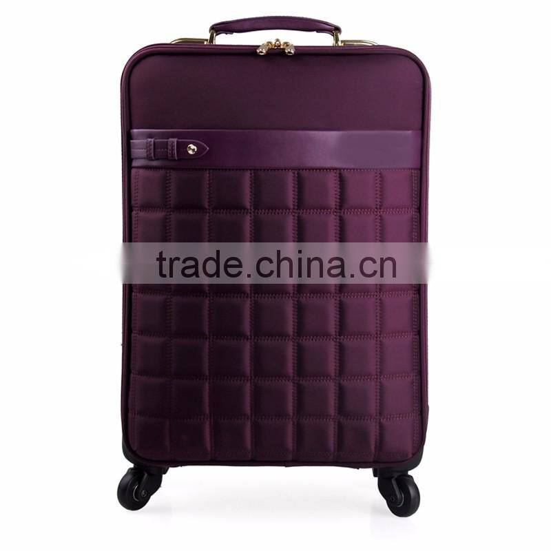 Soft Luggage Canvas Trolley Luggage Bag With Spinner Wheels