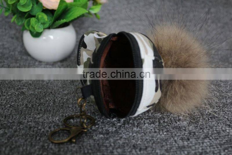 Genuine Real Raccoon Fur multicolour Pom Pom for Hat keyring/bag keyring