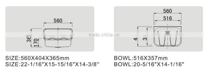 High quality Stainless steel sink 304 Deep draw small sink -KS-SS-A06