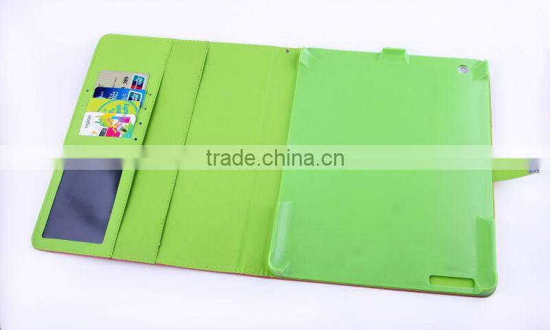Special tablet case with wood patter pu leather cover hot sell tablet leather case for ipad 5