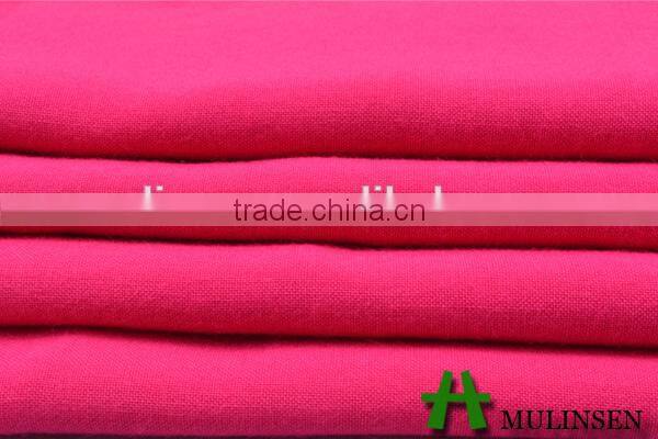 Shaoxing Textile woven 32s*32s/68*68 red rayon dyeing fabric