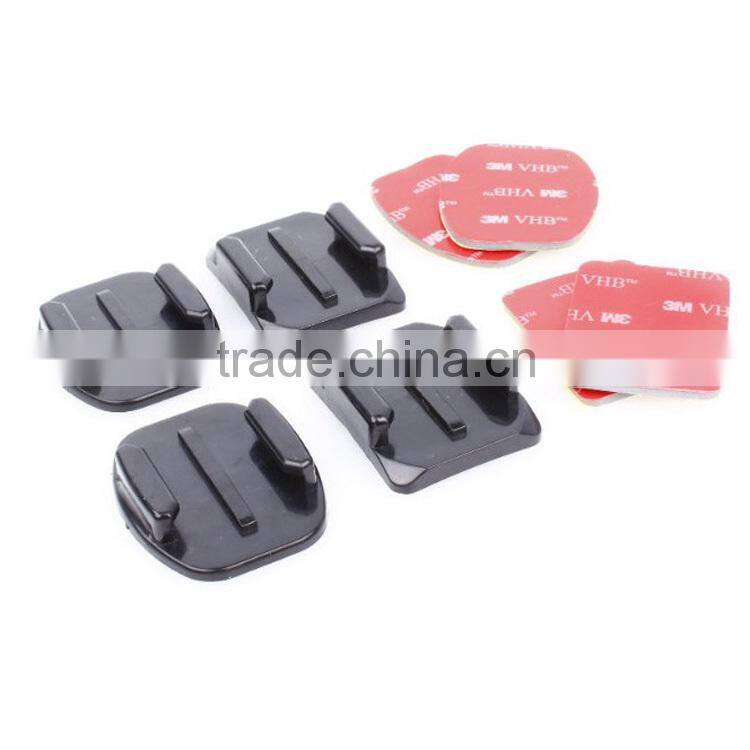 2x Flat & 2x Curved Mounts with 3M adhesive pads, for GoPro Hero 3+/3/2/1