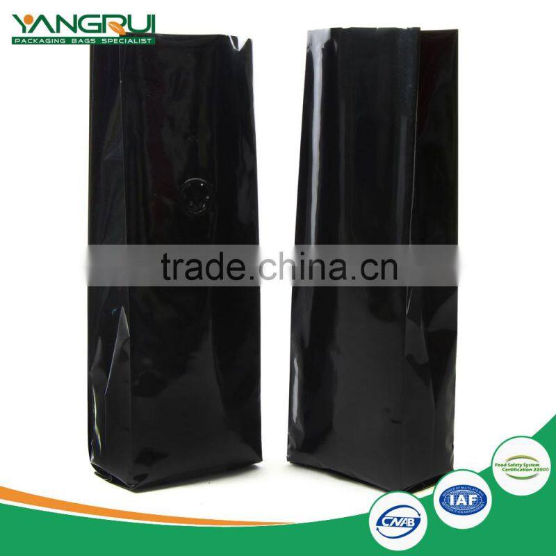 factory direct sale new design 8 side seal bag aluminum foil coffee pouch customized suqare bottom pipe organ bag plus valve