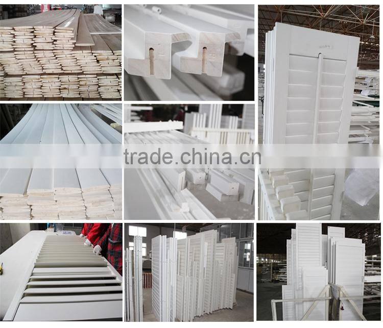 Primed wood timber window shutter components