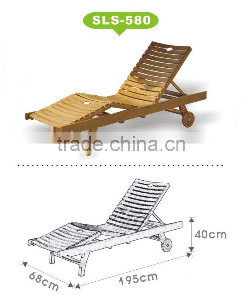 wooden pool lounge chair beach lougne chair sls-580