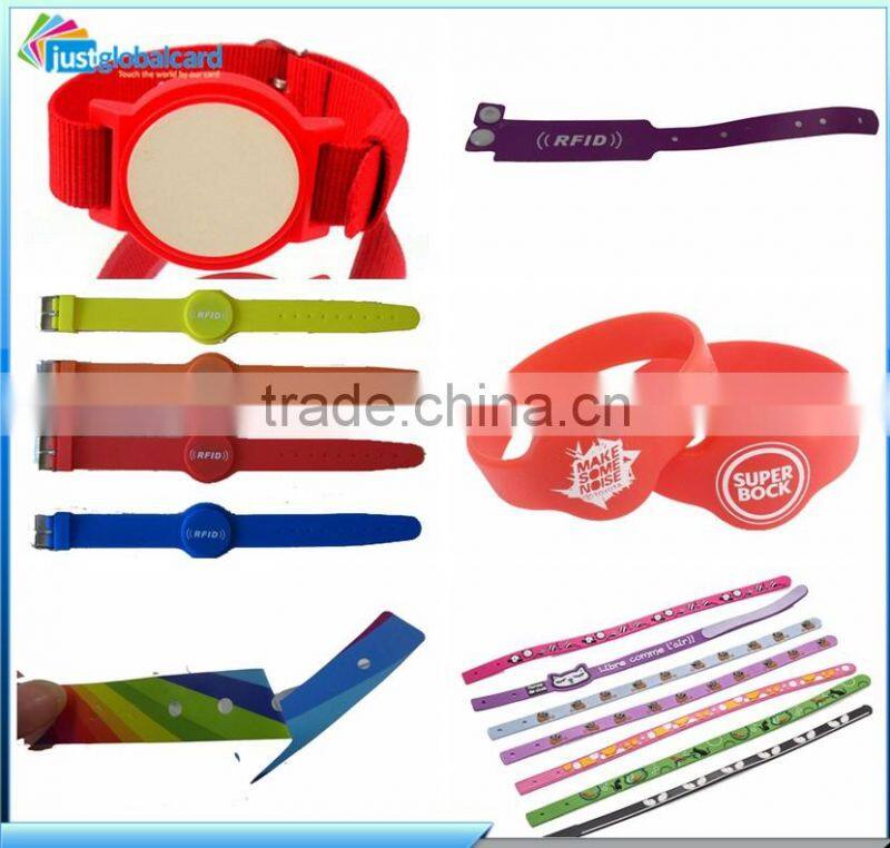 RFID programmed passive rfid woven bracelet MIND smart wristband