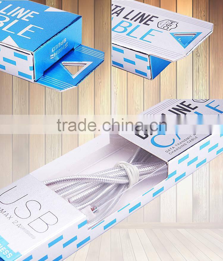 printed custom retail folding cable package