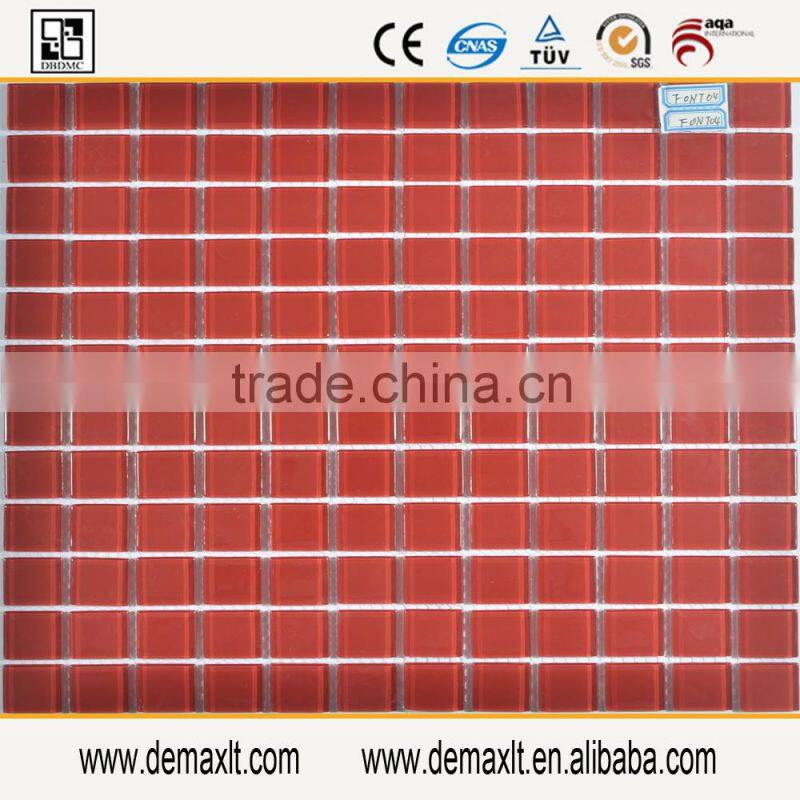 Popular interior wall glass mosaic tile Glazed mosaic