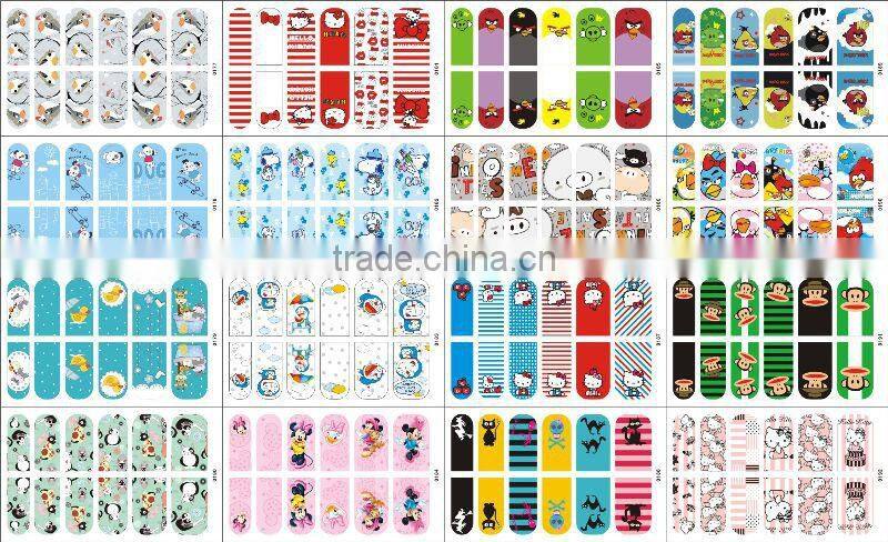 2013 3D nail wrap,3D nail sticker