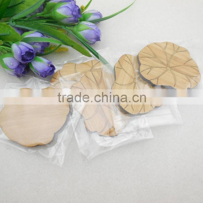 Natural bamboo lotus cup coffee drink coaster