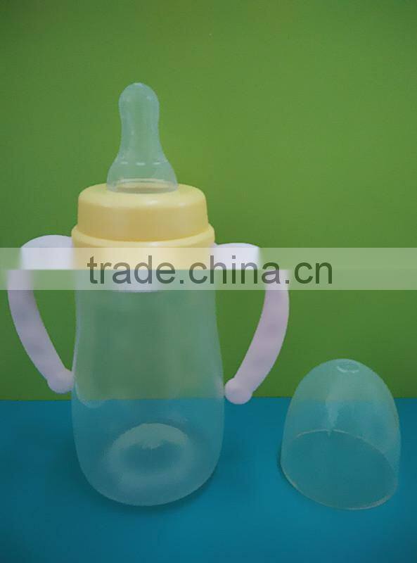 Food grade plastic feeding bottle for baby drinking milk and water
