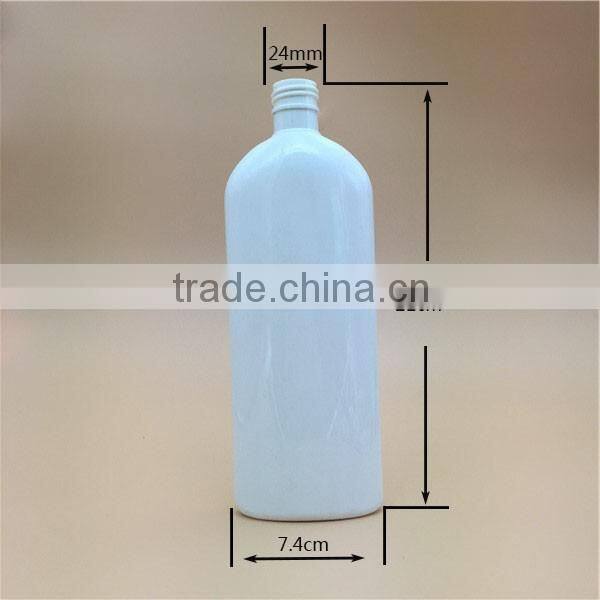 350ml white flat pet plastic bottles wholesale for shampoo hair mask