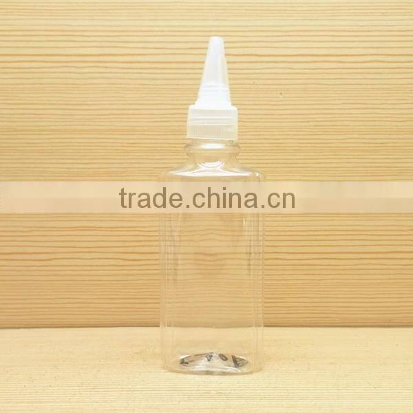 100ml 3oz flat clear pet plastic bottles for shampoo cosmetic products cream conditioner packaging