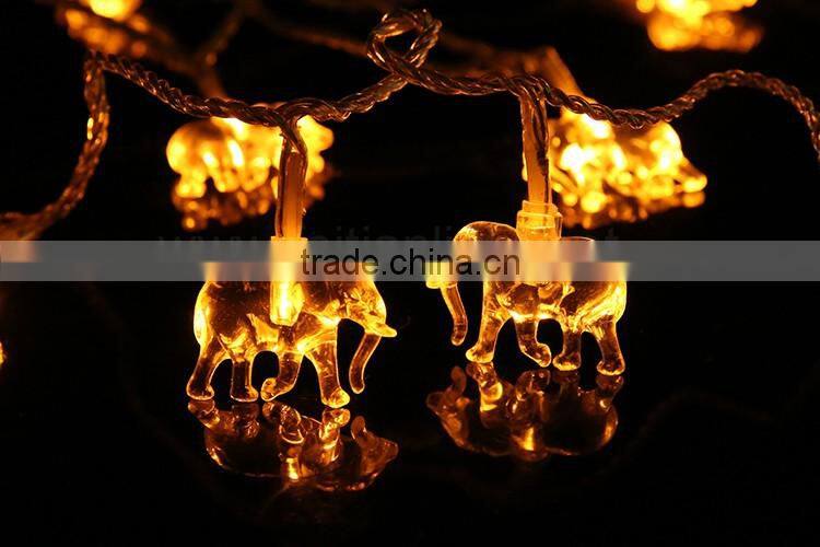 TZFEITIAN warm white IP44 waterproof elephant string lights outdoor decor