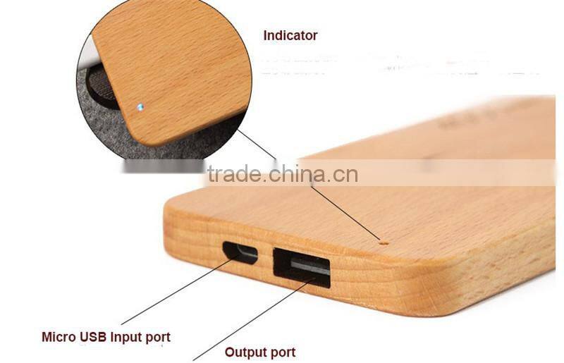 4000mah New design wood material shell mobile power