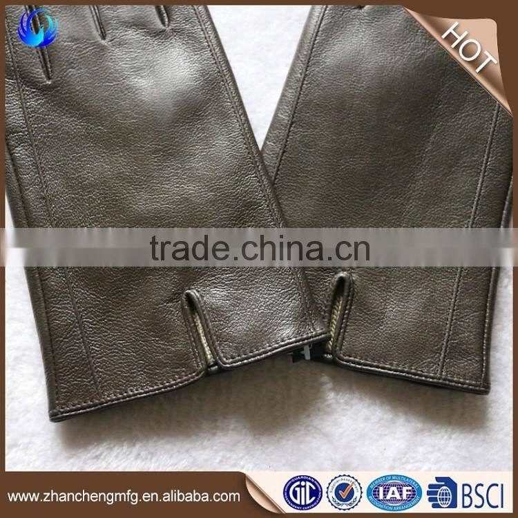 High quality new style mens fashion goatskin C grade leather gloves