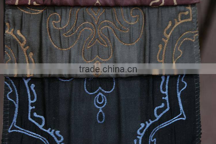 Unique European style polyester jacquard upholstery curtain fabric for cheap office curtains
