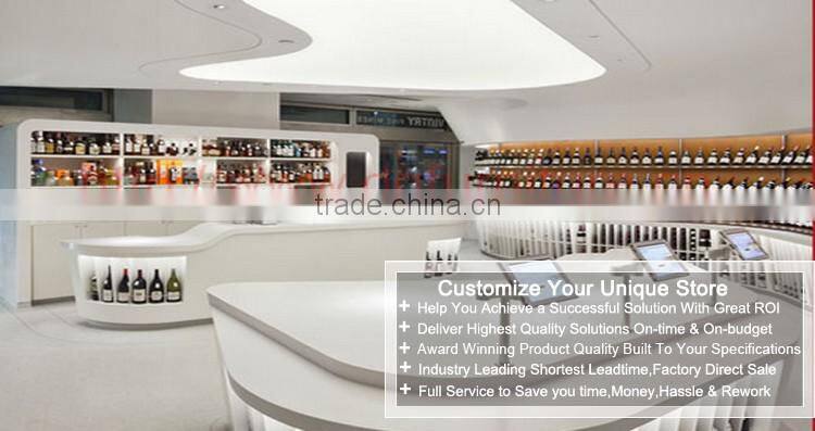 High end modern wooden wine display rack table