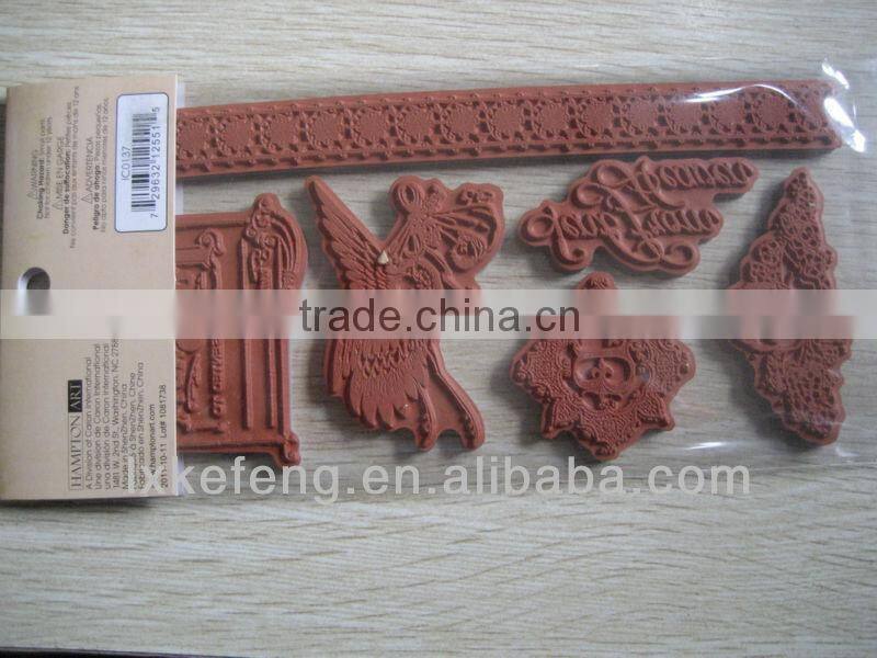 Rubber stamp set materials