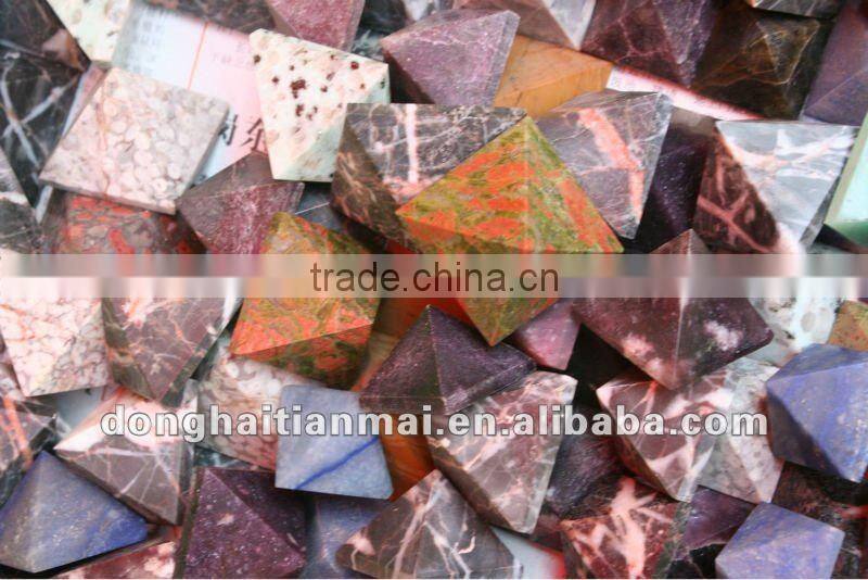 Natural Colorful QUARTZ Stone HEALING Pyramid