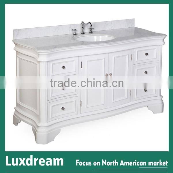 White soild wood bathroom cabinet furniture for living room