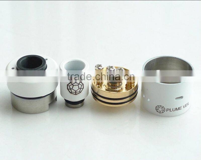 2015Best wholesale !!! new e-cigarette products white plume veil 1.5 rda/hobo rda