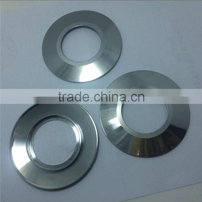 metal cover plate round round steel base plates in shiny Chrome plated