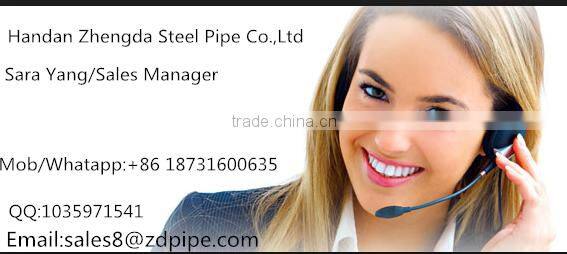 EN10219 Q195-Q235B Black ERW Round Steel Pipe