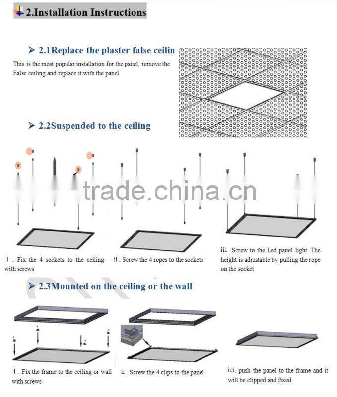 8W 300x300MM Drop to ceiling LED RGB Panel Light 24VDC