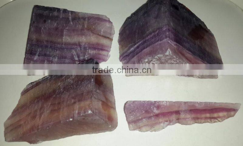 Natural Flourite Gemstone Rough Non-treated Purple Color Shaded