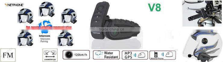 Vnetphone wireless helmet interphone with remote control- V8