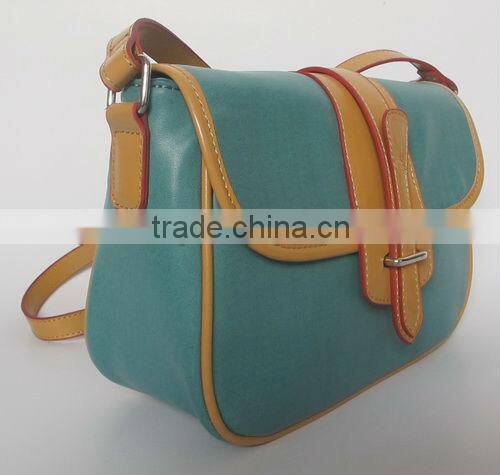 Blue PU shoulder bag 2013 latest design bags women shoulder bag